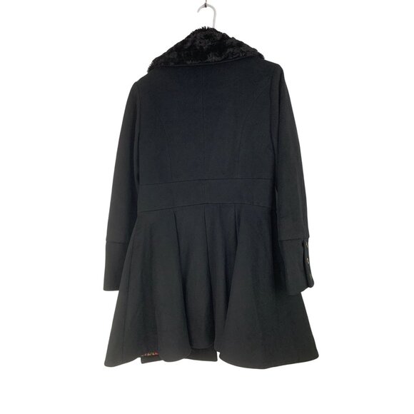 Rare Vintage Y2K Betsey Johnson 14 Black Wool Coat Flared Corset Size 14 RR10272 - Picture 10 of 16